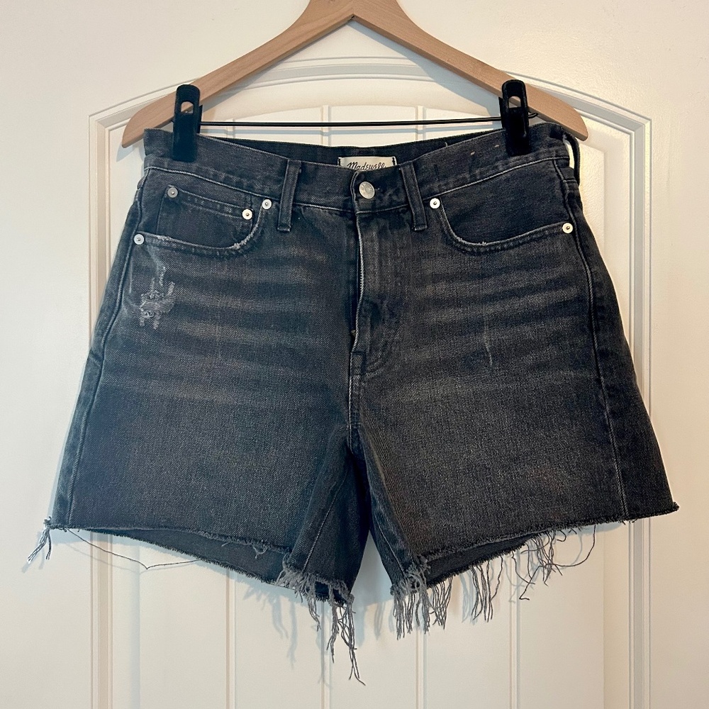 Madewell Black Denim Jean Shorts